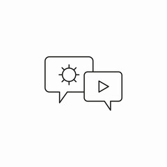 social media chat icon sign vector