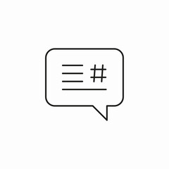 social media hashtag icon sign vector