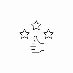 thumb up stars icon sign vector