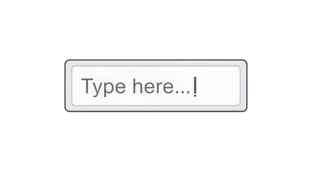 Minimal Text Input Field Placeholder — User Interface Textbox with 'Type here...' Placeholder for Forms, Comments, and Chat Input