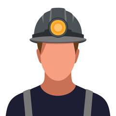 Vector oil worker flat icon isolated on white. Perfect element for web, industrial, workforce, and energy sector themed illustrations and visuals.
