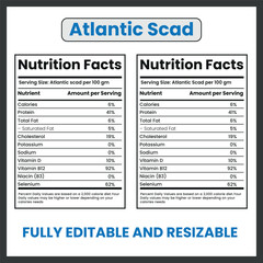 Atlantic Scad Fish Flat Icon Art