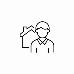 man real estate icon sign vector
