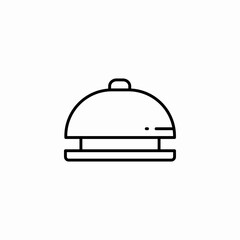 bell service tray icon sign vector