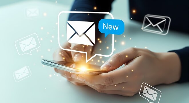 New Email Notification on Smartphone Photo