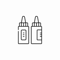 two ketchup bottles icon sign vector