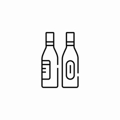 two bottles icon icon sign vector