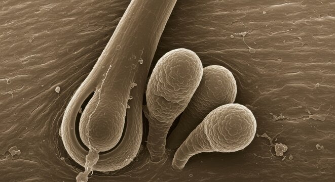 The Anatomy of a Hair Follicle and Sebum-Producing Gland

