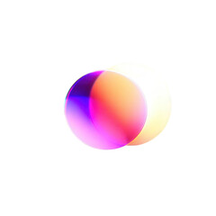 Naklejka premium Abstract Gradient Spheres on Transparent Background