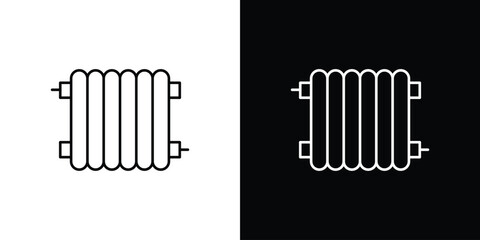 Radiator icons. simple, stroke, black icons