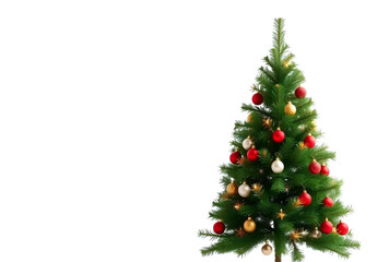 Fototapeta premium Christmas tree on white background