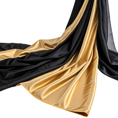 Luxurious Black and Gold Fabric: Elegant Drape for Design Inspiration