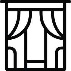 Curtain icon design with transparent background. Vector illustration