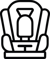 Car seat icon design with transparent background. Vector illustration