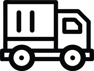 Truck icon, heavy goods vehicle. Vector icon design with transparent background
