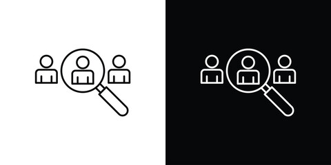 Job vacancy icons. simple, stroke, black icons