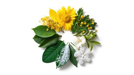 Floral arrangement circle pattern