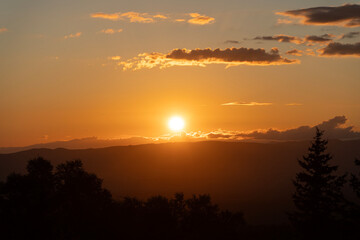 北海道の十勝地方の夕焼け