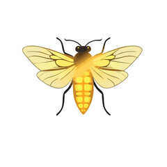 Obraz premium Clean vector art of a firefly glowing in the dark