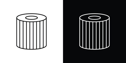 Air filter icons. simple, stroke, black icons
