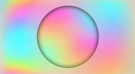 Glassmorphism Circle on Pastel Gradient