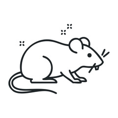Observing a curious mouse in a domestic setting illustration minimalist style close-up perspective for nature enthusiasts. Vector illustration
