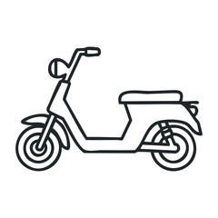 Riding an electric scooter in the city urban travel digital illustration modern design side view eco-friendly transportation. Vector illustration