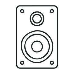 Exploring sound waves speaker design home studio graphic art minimalist style close-up acoustic concepts. Vector illustration