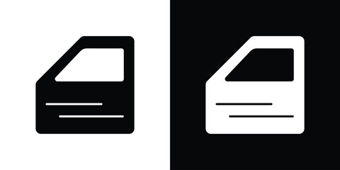 car door icon symbol logo. Graphic template.