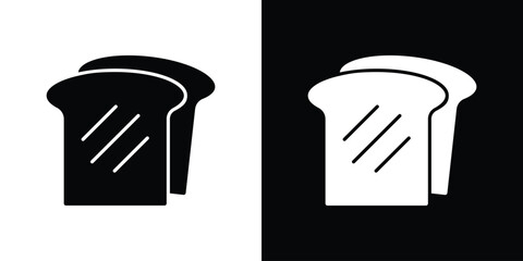 White bread icon symbol logo. Graphic template.