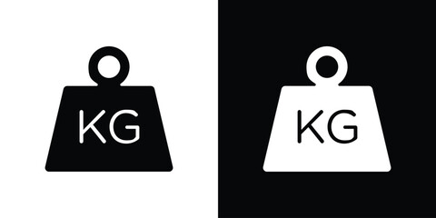 Weight icon symbol logo. Graphic template.