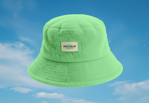 Y2k Fluffy Hat Mockup