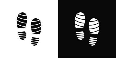 Shoe print icon symbol logo. Graphic template.