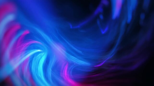 Dynamic swirling neon lights in abstract motion vibrant color flow