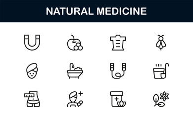 Premium linear icons for natural medicine, wellness, and holistic care. Perfect for apps, websites, and professional healthcare presentations.