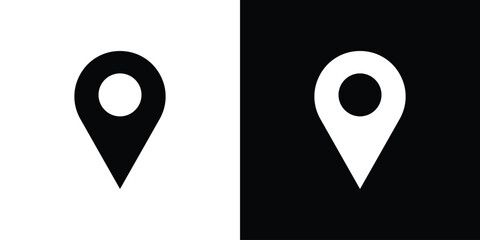 Navigation pin icon symbol logo. Graphic template.