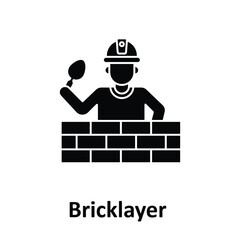 Bricklayer Vector Icon which can easily modify or edit
