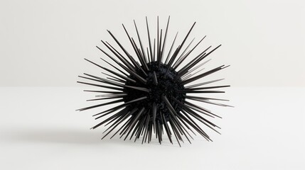 Obraz premium Black sea urchin isolated studio shot