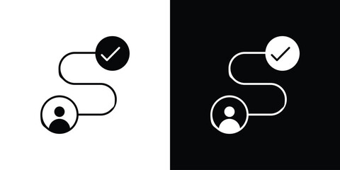 Customer journey icon symbol logo. Graphic template.