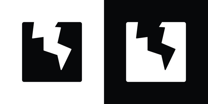 Crack icon symbol logo. Graphic template.