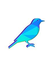 Obraz premium Colorful stylized bird graphic