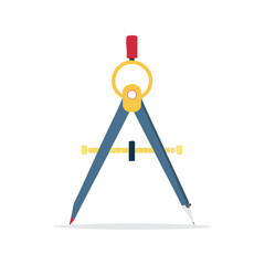 Illustration of a drafting compass for drawing or geometric calculations