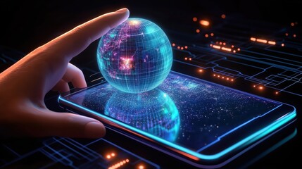 Digital Globe on Smartphone