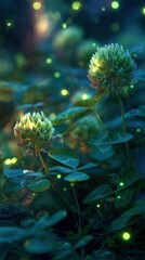 Night-blooming clover, glowing fireflies