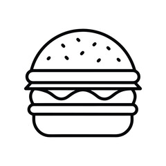 Minimalist Burger Outline Icon