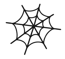 Spider web doodle icon for Halloween Cobweb 