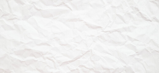 White crumpled paper texture isolated on transparent background. Png overlay effect for various purpose.