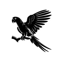 Flying Parrot Vector Design