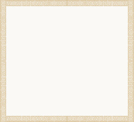 Greek key border frame with wide blank center