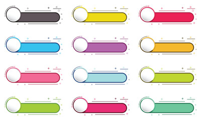 Fototapeta premium Set of Modern Infographics Banners
